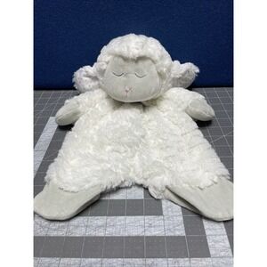Baby Ganz Sleepy Sheep Flat-A-Pat 16" White Security Cuddle Blanket Lamb Lovey